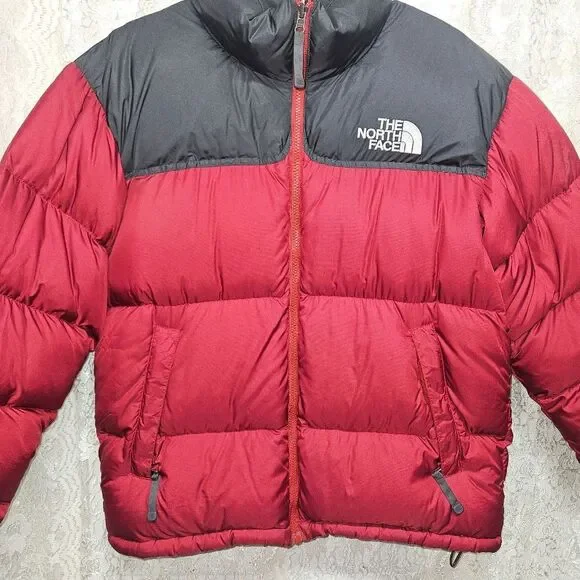 The North Face 1996 Retro Nuptse 700 Fill Jacket Black/Red Puffer Mens Sz L